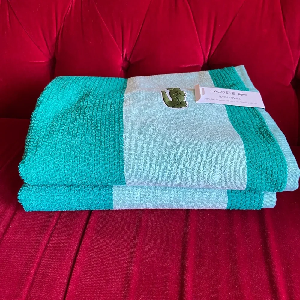 Lacoste Bath towel Set NWT